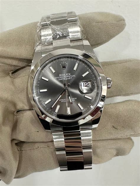 grey rolex datejust|rolex datejust 41mm grey dial.